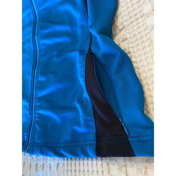 Fila Athletic Jacket Size Large Turquoise Fitted Zipper Pockets Thumb Holes - Picture 12 of 12